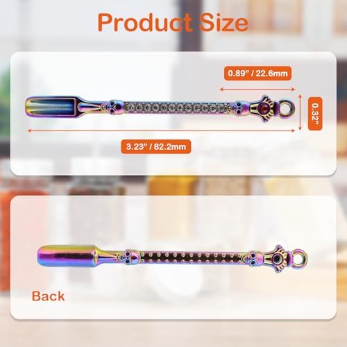 6-Pack Mini Spoons Metal Tiny Shovels 3-Inch Small Medicine Spoon