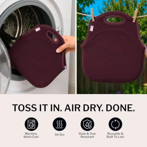 Built Gourmet Getaway Neoprene Lunch Bag - Fig Lilas