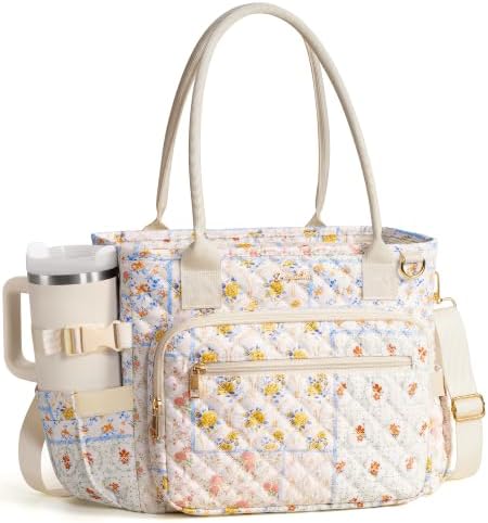 Bagstellar Lunch Box for Women Insulated Lunch Bag Quilted Soft Cooler Tote