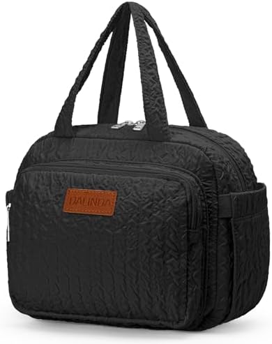 DALINDA Lunch Box Lunch Bag for Women Men, Insulated Lunch Bags, Reusable Bubble Crinkle Cute Lunchbox Lunchbag Small Cooler Tote Bag for Work, Travel, Picnic, Camping