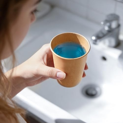 BYSNOW 100 Pack 5 oz Kraft Paper Cups, Small Disposable Bathroom Cups