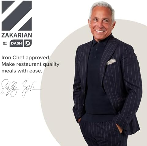 Zakarian by Dash Safe Slice® Mandoline - Features Thickness Adjuster, Stainless Steel Blades, and Foldable, Easy-To-Store Design - Black