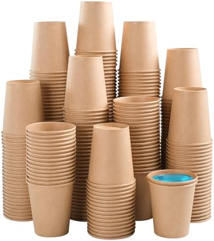 BYSNOW 600 Pack 5 oz Kraft Paper Cups, Small Disposable Bathroom Cups