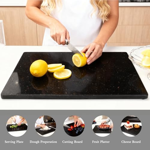 Granite Cutting Board for Kitchen 20×16 Inch black