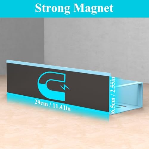 HuggieGems Metal Magnetic Spice Rack for Refrigerator Blue, 4 Pack