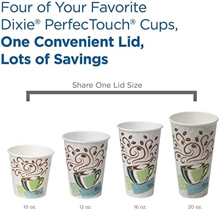 Dixie PerfecTouch 8 oz Paper Coffee Cups By GP PRO, Coffee Haze Design, 500 Count (25 Disposable Cups Per Sleeve, 20 Sleeves Per Case) 5338DX