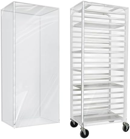BIEAMA 20 Tier Full Size Bun Rack Cover, Commercial Bakers Racks Cover