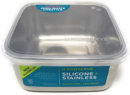 U-Konserve 50 oz Stainless Steel Bento Box Food Container Clear