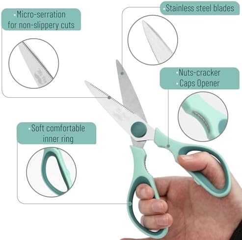Mr. Pen- All Purpose Kitchen Shears with Protective Sheath, 8 Inch