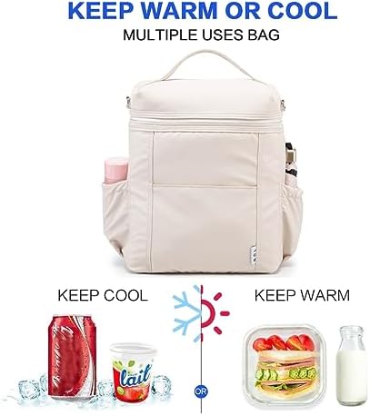 NOL Insulated Lunch Bags for Women Cooler Bag Lightweight Nylon Waterproof Lunch Box for Work