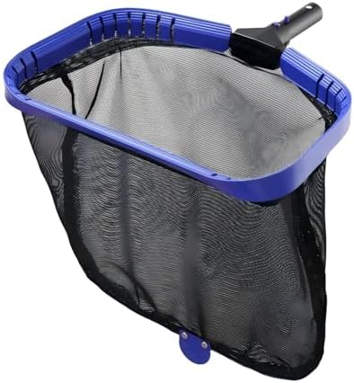 Professional Pool Skimmer Net, Heavy Duty Deep Fine Nylon Mesh Bag Leaf Skimmer with Aluminum Frame, Fast Debris Cleaning for Inground & Above Ground Pools and Ponds, No Pole