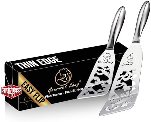 Gourmet Easy Fish Spatula Set, Ultra-Thin Edge Easy Flipping – Fish Edition