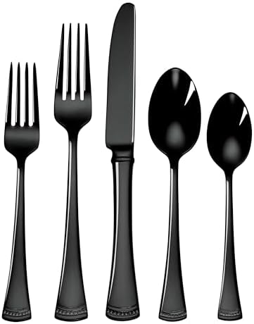 Lenox 893677 Portola Black 20-Piece Flatware Set