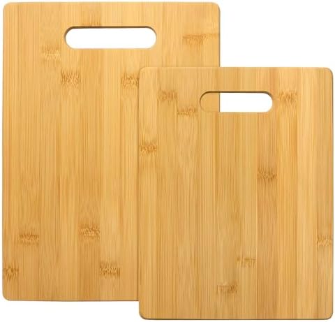 Totally Bamboo Cutting Board Set, 2 Reversible Cutting Boards for Kitchen