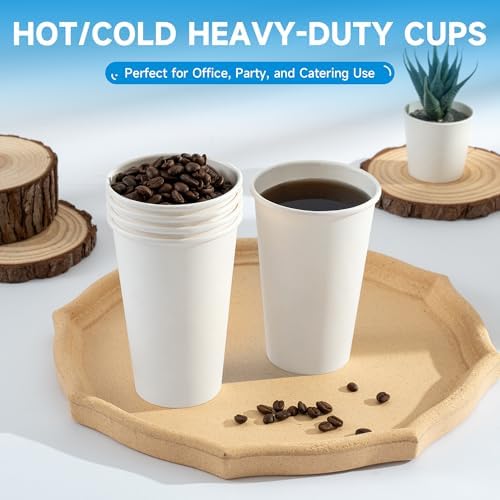 RACETOP Disposable Paper Coffee Cups 16 oz 500 Pack