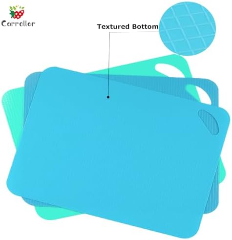 Plastic Flexible Cutting Mats for Kitchen, Color Coded Chopping Board Set, Cutting Board Sheet for Kitchen Cooking, Dishwasher Safe, 3 different sizes Cutting board mats set of 9pc