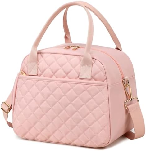 CAMTOP Lunch Box for Women Insulated Lunch Bag Large Lunchbox Cooler Thermal Leakproof Quilted Reusable Lunch Tote Bag for Work School Travel Picnic