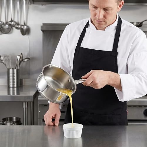 DEAYOU 18/10 Stainless Steel Butter Warmer Measuring Pan, 0.5-Quart Milk Warmer Pot with Dual Pour Spouts, 17OZ Small Sauce Pan for Stove Top, Chocolate Melting, Coffee Tea Soup Warming