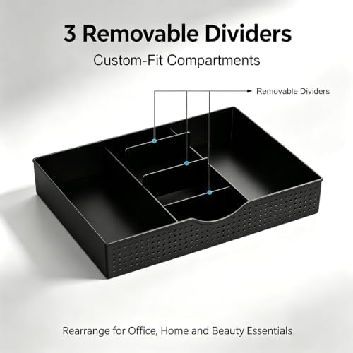 gianotter Desk Organizers and Accessories, Monitor Stand with Drawer and 2 Pen Holder, Desktop Organizer Suitable for Offices and Dormitories (Wood)