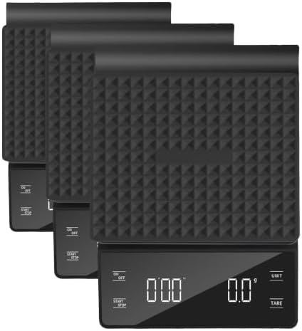NKOVE Coffee Scale with Timer, 0.1g High Precision Espresso Scale 3kg (Pack of 3)