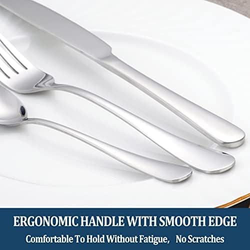 32 Piece Dinner Forks Set, Food-Grade Stainless Steel Silverware Forks, Cutlery Fork, Metal Fork for Home, Kitchen or Restaurant, Mirror Polished, Dishwasher Safe - 8 Inch