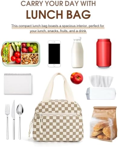 Lunch Bag for Women, Corduroy Large Insulated Lunch Box