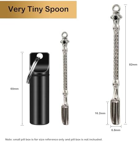 6-Pack Mini Spoons Metal Tiny Shovels 3-Inch Small Medicine Spoon