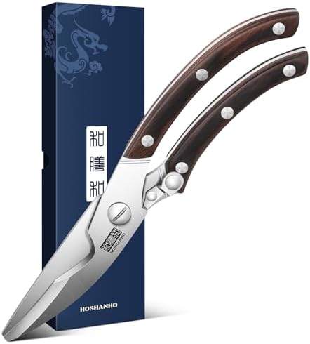 HOSHANHO Kitchen Scissors Heavy Duty, Sharp Kitchen Shears for Poultry