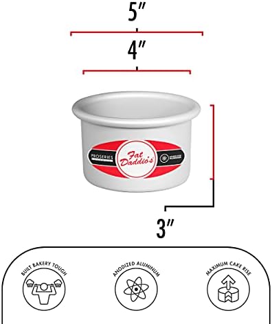 Fat Daddio's PCC-43 Anodized Aluminum Round Cheesecake Pan, 4 x 3 Inch
