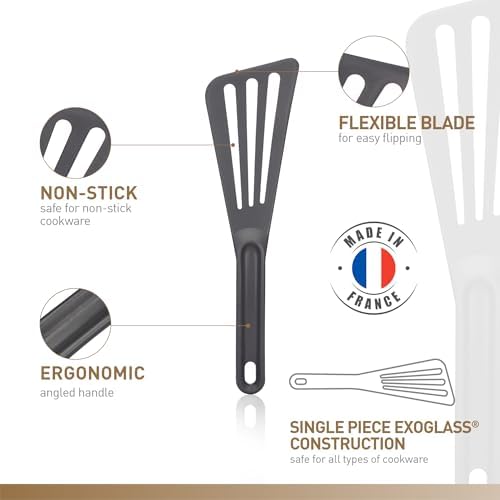Matfer Bourgeat Exoglass® High Temperature Pelton Spatula, Purple