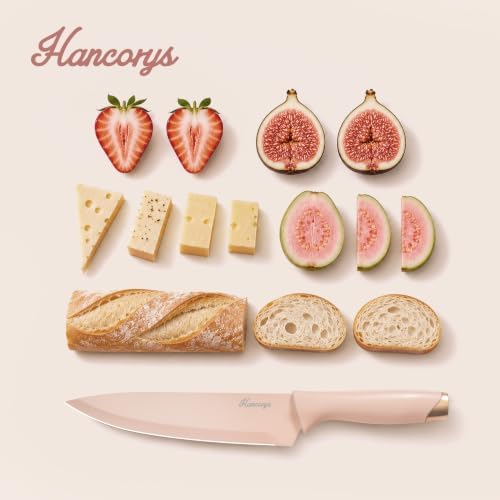 Knife Set, 15 PCS Kitchen Knife Set with Block, Built-in Sharpener