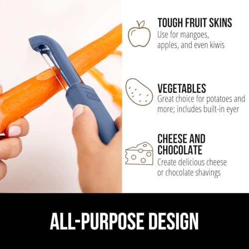 GORILLA GRIP® Patented BPA-Free Vegetable and Potato Peeler, Blue