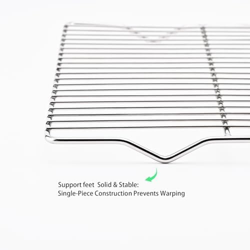 Cooling rack,2-Pack Heavy-Duty Stainless Steel wire rack for cooking (16.5"x11.5") - Oven Baking Wire Rack for Sheet Pans, Bread, Dishwasher Safe & Non-Toxic Metal Grates