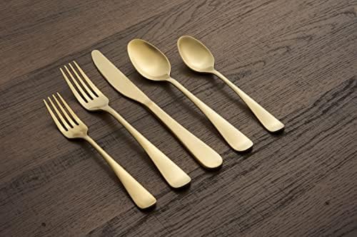 Cambridge Silversmiths Rhiannon Champagne Satin 20-Piece Flatware Set, Service for 4