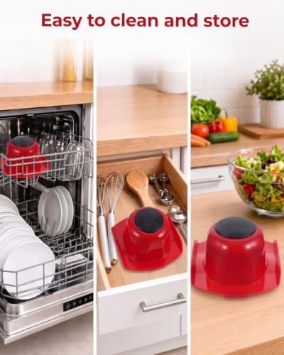 Kichvoe Mandoline Slicer Hand Guard Red Food Safety Finger Protector