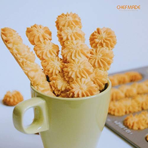CHEFMADE Eclair 14 Cavity Non-Stick Mini Cookie Biscuits for Baking in the Oven (Champagne Gold)