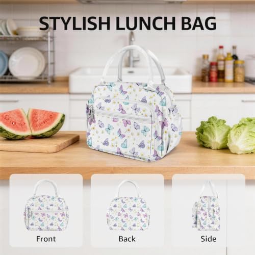 Lunch Bag Women Stylish Quilted Lunch Boxes for Adult Fit and Fresh Cooler Insulated Lunchbox for Work Cute Small 11 Liters Compact Lunchbag Waterproof
