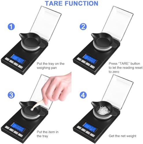 Fuzion Milligram Scale 50g/0.001g, Powder Scale 6-in-1 Kit