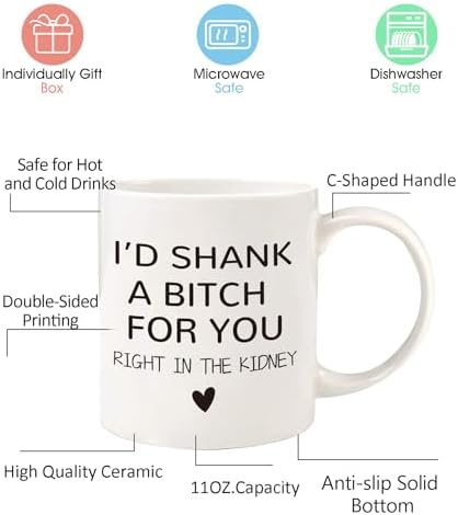 Friendship Gifts 11oz Novelty Coffee Mug for Girlfriend Sister Besties BFF