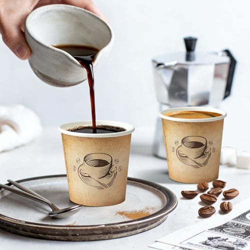 Clawsoff 600 Pack 4 oz Small Coffee Cups Disposable Paper Espresso Cups