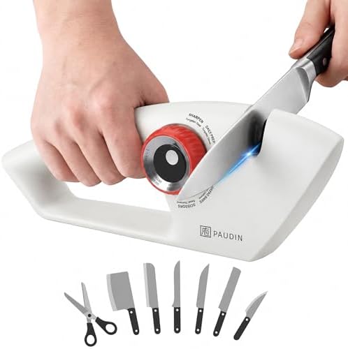PAUDIN Knife Sharpener, 5-Stage for Kitchen Knives & Scissors