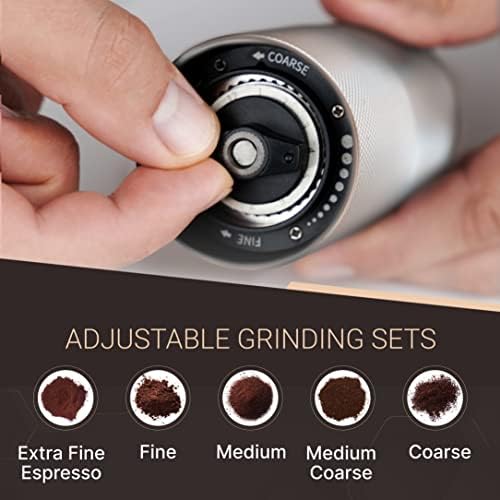 Manual Coffee Grinder, Adjustable Conical Burr, Espresso - Alpaca Ventures
