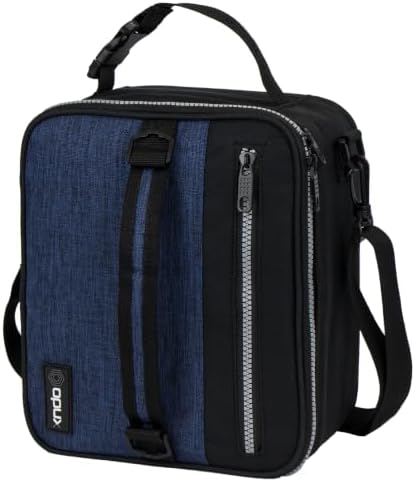 opux Insulated Lunch Bag for Men Women Kids, Soft Lunch Box, Navy Blue