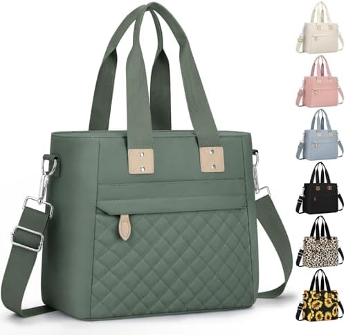 Capolo Lunch Bag for Women,Small Insulated Lunchbox Tote Reusable,M-Green