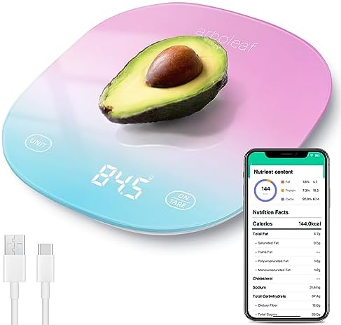 Arboleaf Smart Food Kitchen Scale, Food Scale with Nutritional Calculator