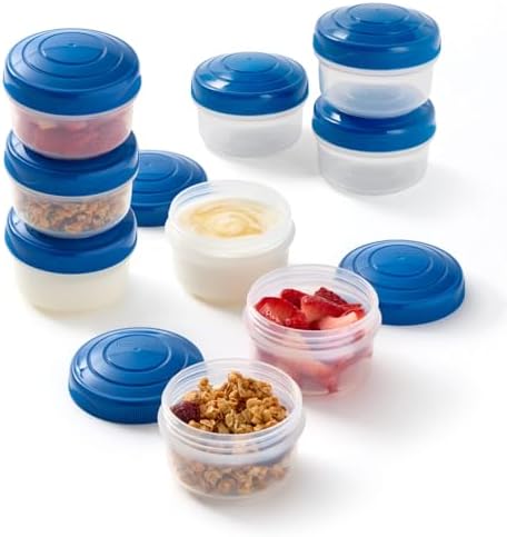 Rubbermaid Pack & Go 130 mL Mini Bites Containers, 9-Pack with Secure Lids and Stackable Design