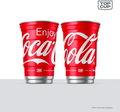 Top Cup Aluminum Party Cups, Enjoy Coca Cola, 20oz, 20 Count