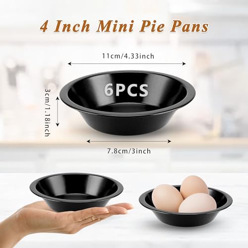 3-4” Mini Pie Tins, 6 Pack