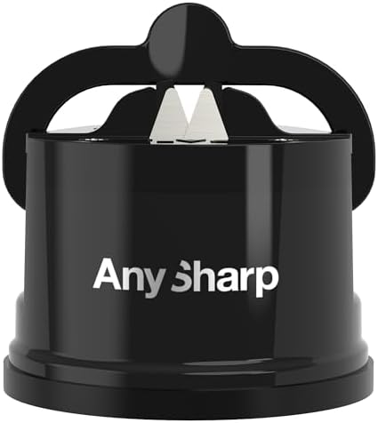 AnySharp – GLOBAL – Easy to Use, Hands Free Knife Sharpener - Black