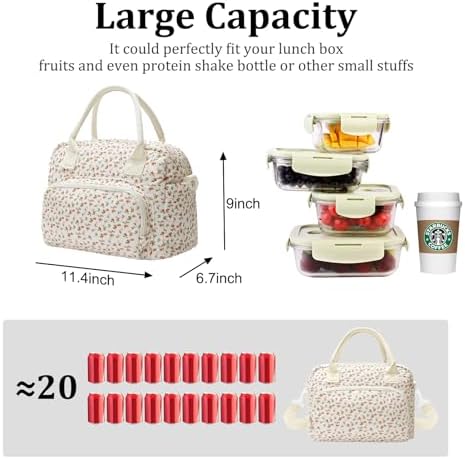 MEXS Insulated Lunch Bag for Women Men Large Reusable Lunch Box Adult Leakproof Portable Cooler Tote Bags for Work Picnic